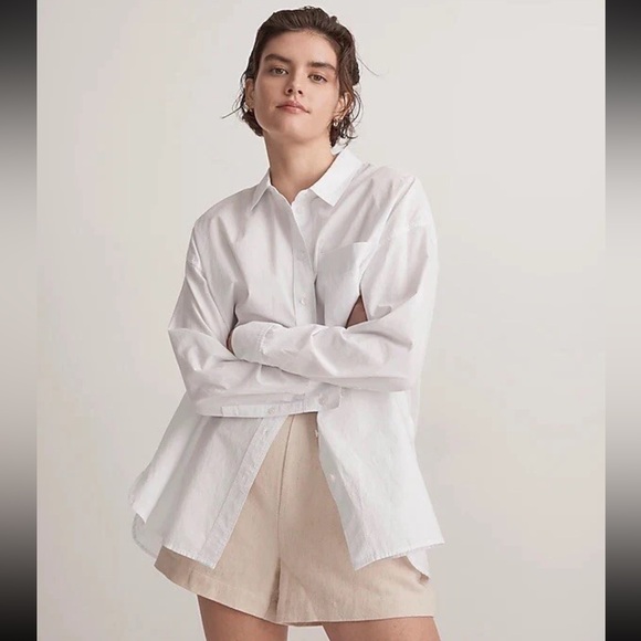 Madewell The Signature Poplin Oversized Shirt - Picture 1 of 9